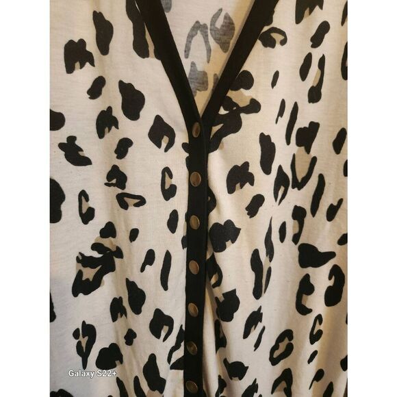 C20 Tickled Teal knit leopard cardigan - Picture 3 of 8